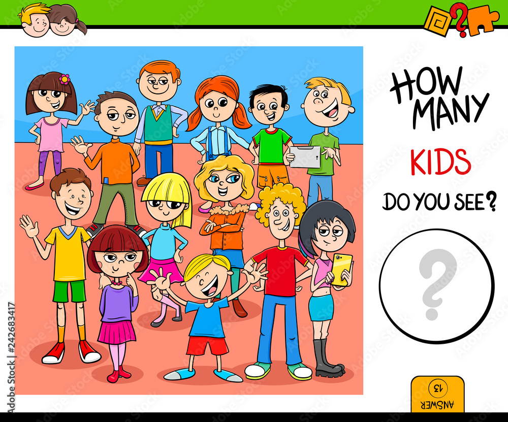 counting kid characters educational activity counting kid characters educational activity