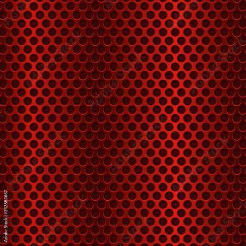 Red metal perforated background