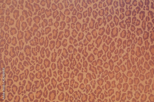 Leopard wild animal pattern background or texture  wallpaper concept colorful red and brown