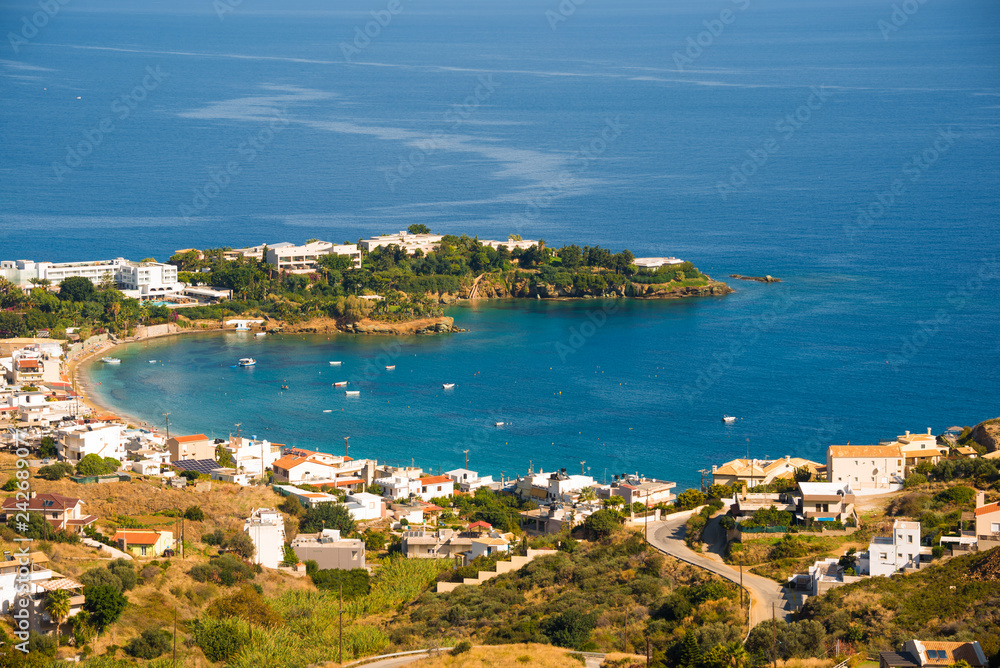 Beautiful coast of Crete island in Greece