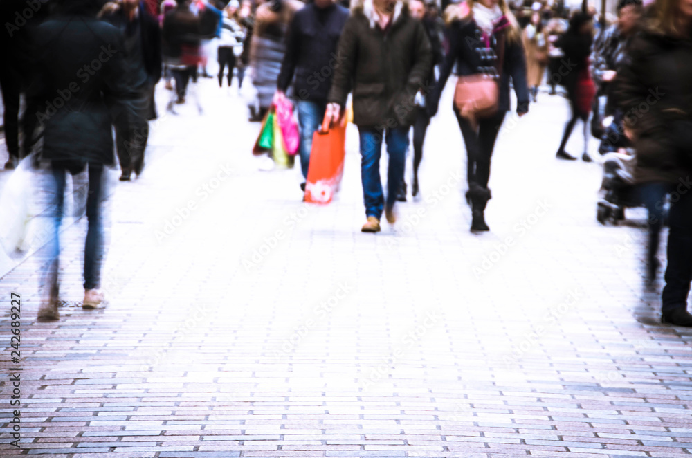 Motion blurred shopping street Motion blurred shopping street