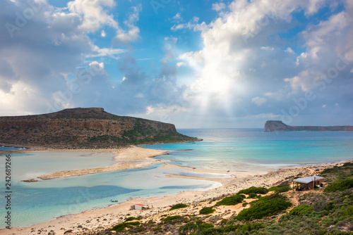 Balos beach on Crete island in Greece