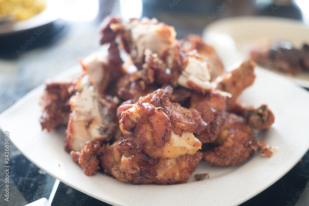 Close up of fried chicken Close up of fried chicken