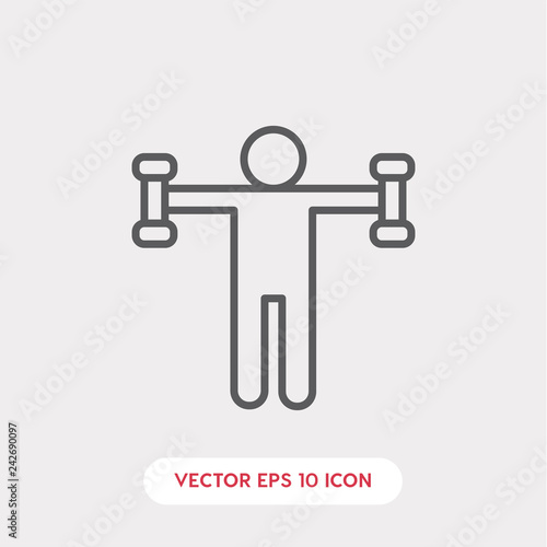 do sport icon. sport icon vector. Linear style sign for mobile concept and web design. exercise symbol illustration vector graphics - Vector	