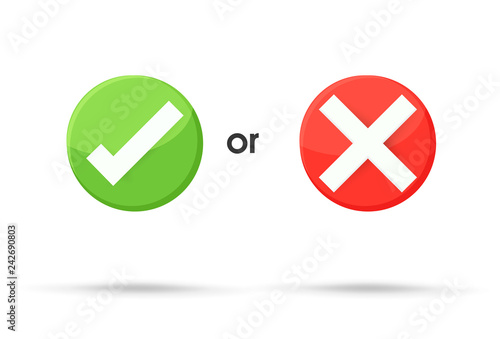 Free Download True and false symbols accept rejected for evaluation. Vector Simple and modern style. - GFXLoad