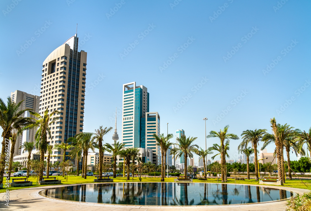 Skyline of Kuwait City at Al Shaheed Park Skyline of Kuwait City at Al Shaheed Park
