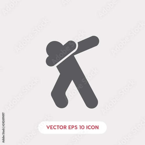 Dabbing icon. Dabbed vector symbol. Linear style sign for mobile concept and web design. Dabbing symbol illustration. Pixel vector graphics - Vector	