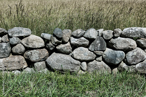 Photography Fieldstone wall detail, Cape Cod, Massachusetts, USA.
