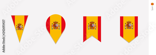 Spain flag in vertical design, vector illustration