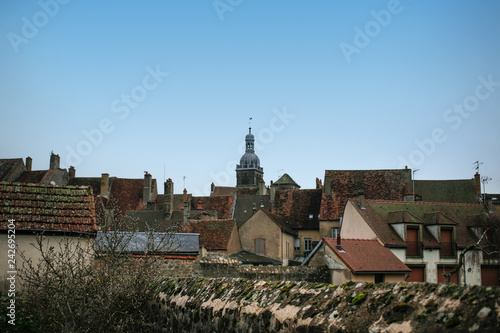 Roofs of old houses of Saulieu historical center
