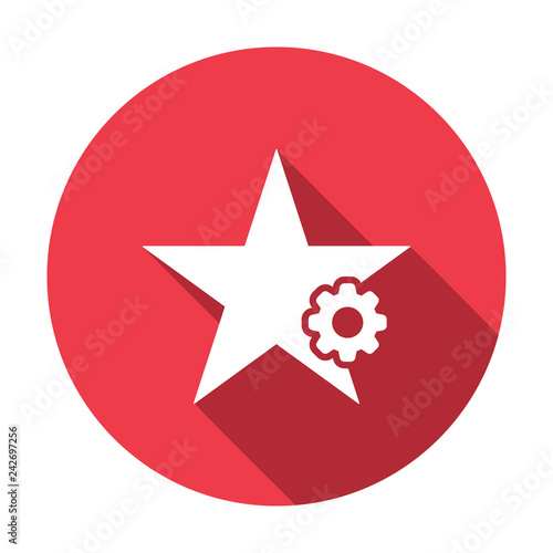 Star icon with settings sign. Star icon and customize, setup, manage, process symbol. Vector icon