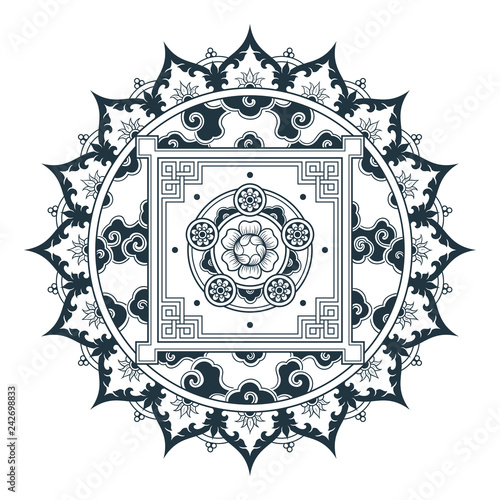 Tibetan pattern mandala design