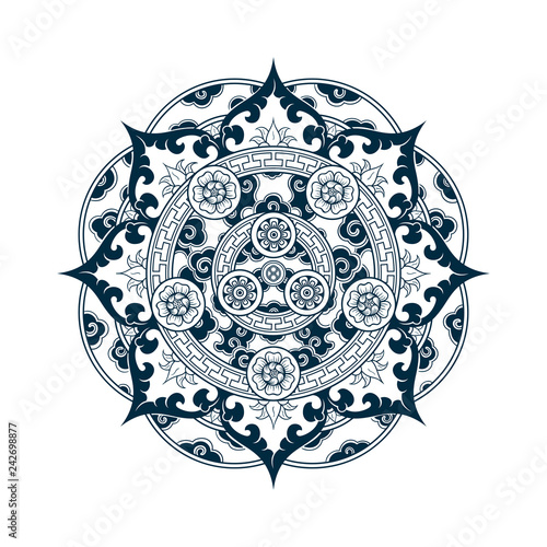 Tibetan pattern mandala design