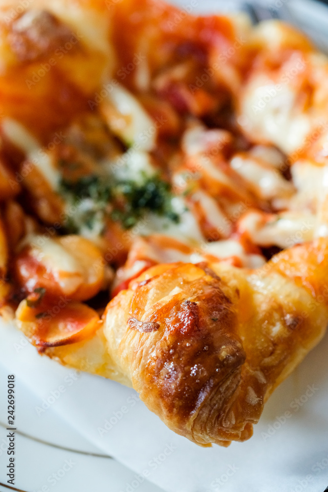 Small pizzas on Plate Small pizzas on Plate