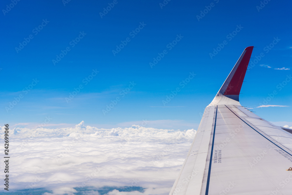 beautiful sky view through the aircraft window