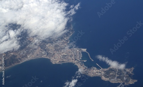 Ceuta (España) desde el aire.