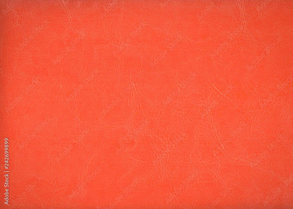 Fototapeta premium Coral embossed synthetic leather texture with cracks