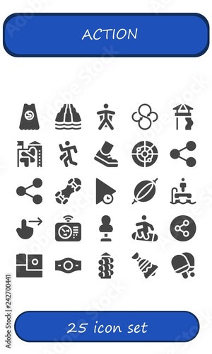  action icon set