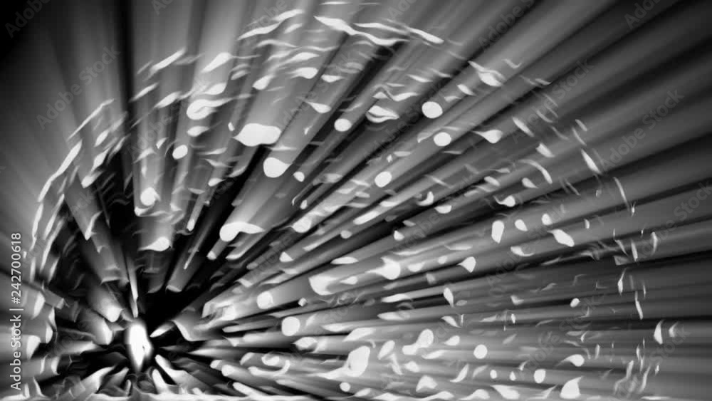 BALL OF LIGHT EMITS SHAFTS OF WHITE LIGHT AS IT ROTATES. 4K, 10 BIT