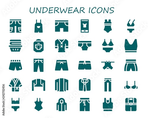  underwear icon set