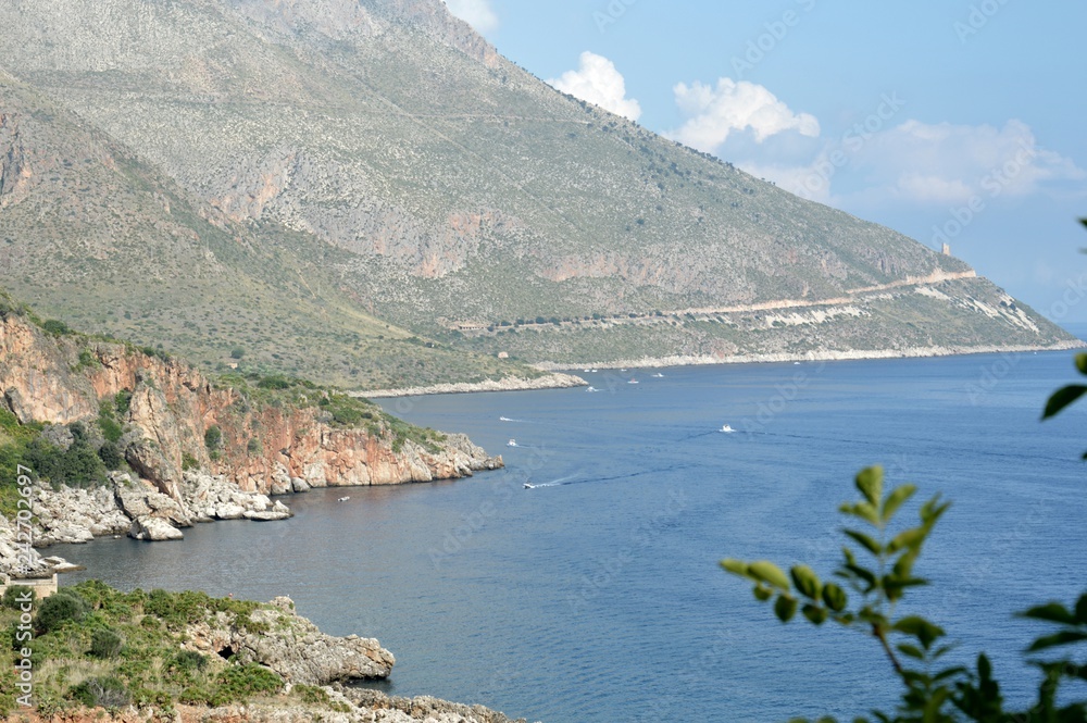 beautiful view to the Riserva Naturale dello Zingaro, Sicily, Italy beautiful view to the Riserva Naturale dello Zingaro, Sicily, Italy