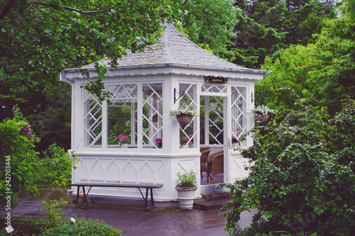 Arbor in the botanical garden