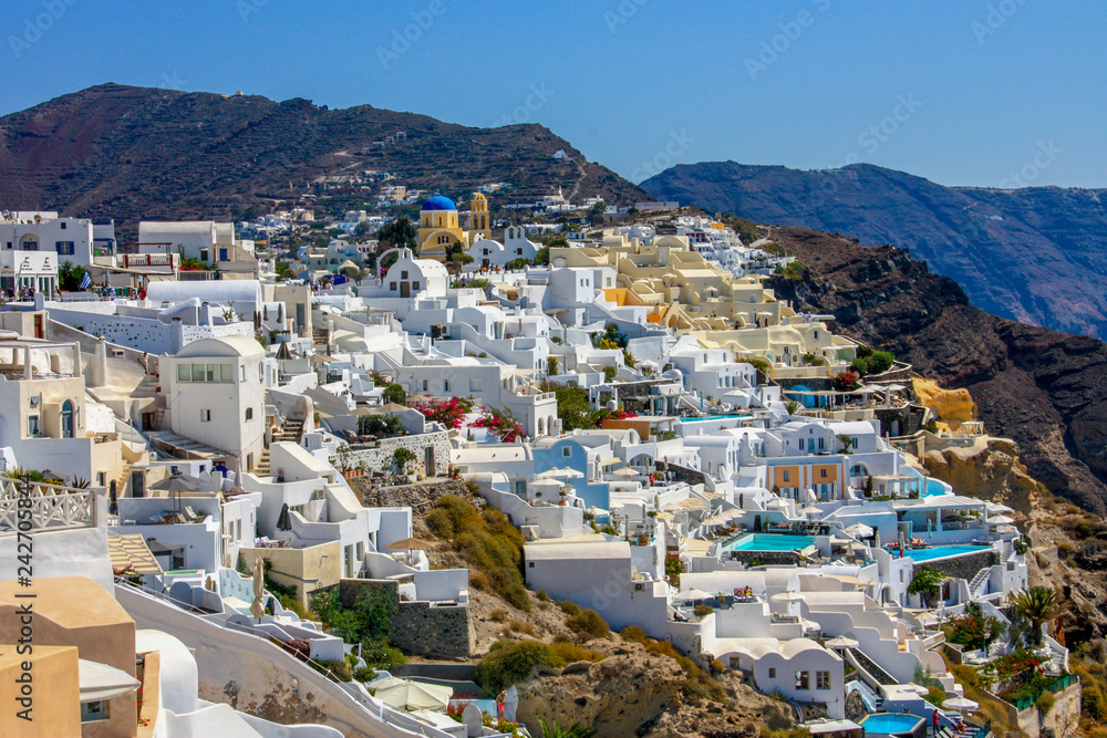 village Oia on a beautiful day
