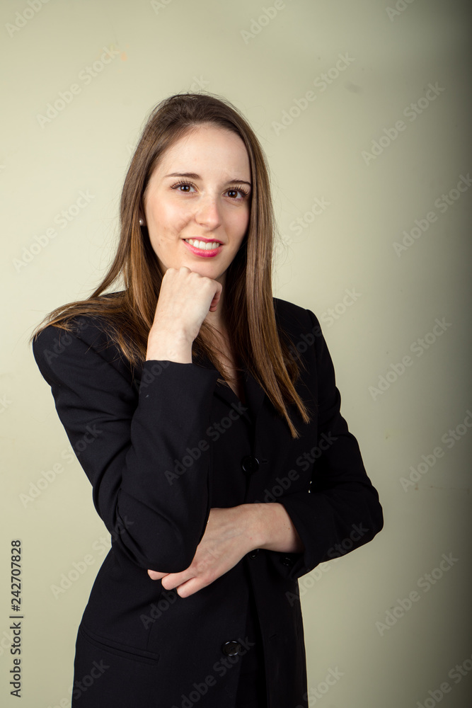 a successful business girl in a office a successful business girl in a office