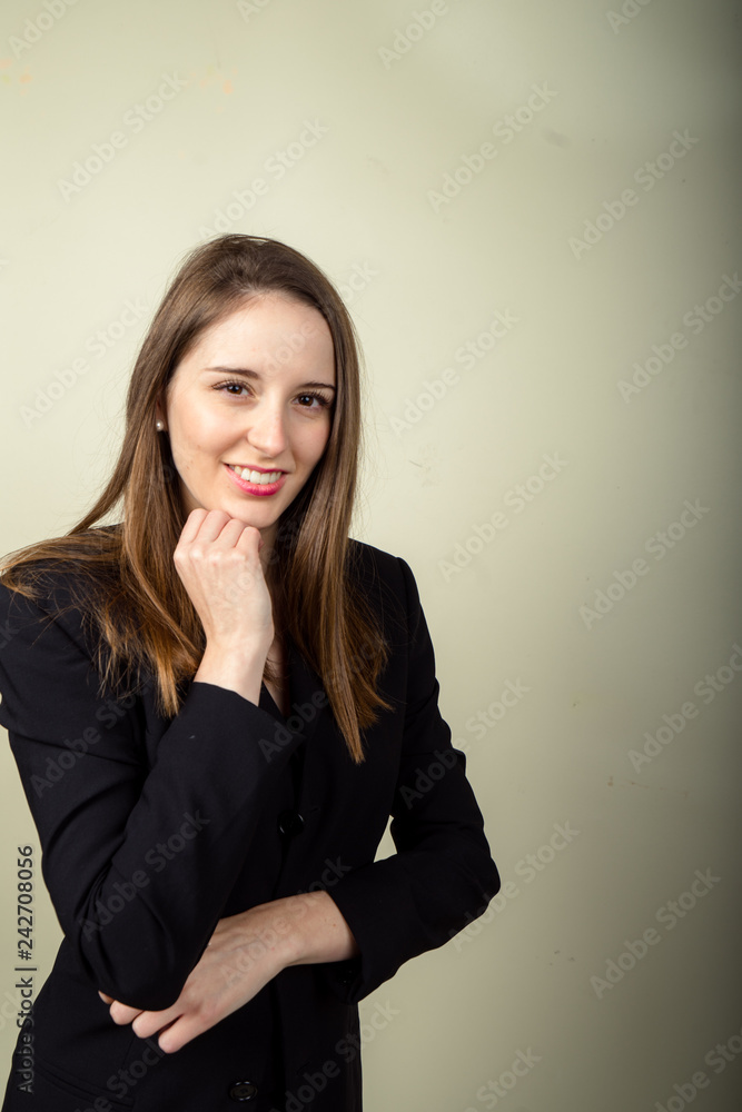 a successful business girl in a office a successful business girl in a office