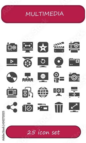  multimedia icon set