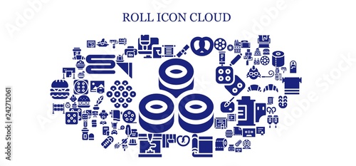  roll icon set