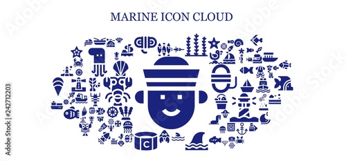  marine icon set