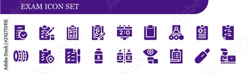  exam icon set