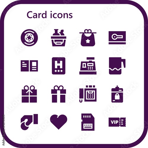  card icon set