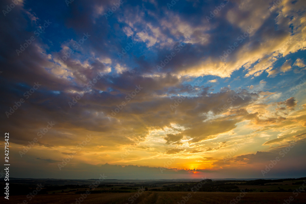 Red orange sunset