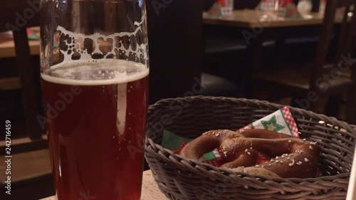 Big beer and bretzel in Germany photo