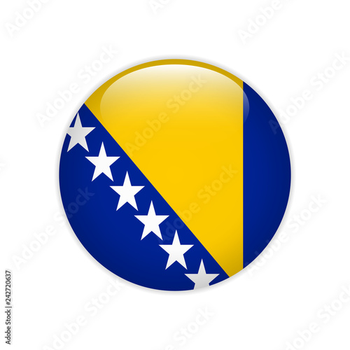Bosnia and Herzegovina flag on button