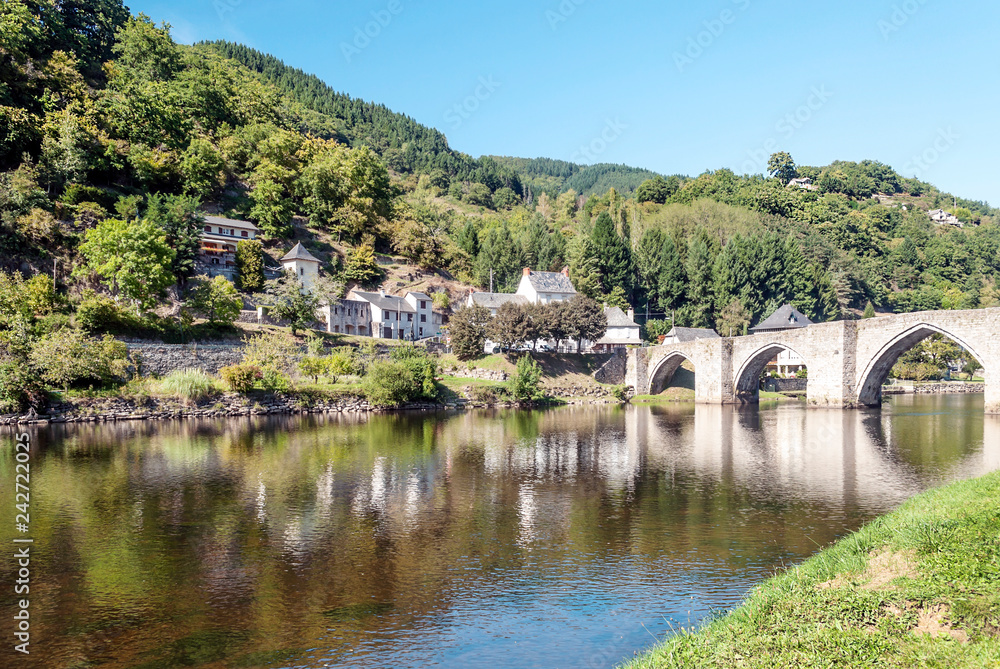 River in the Madele in France on a sunny day