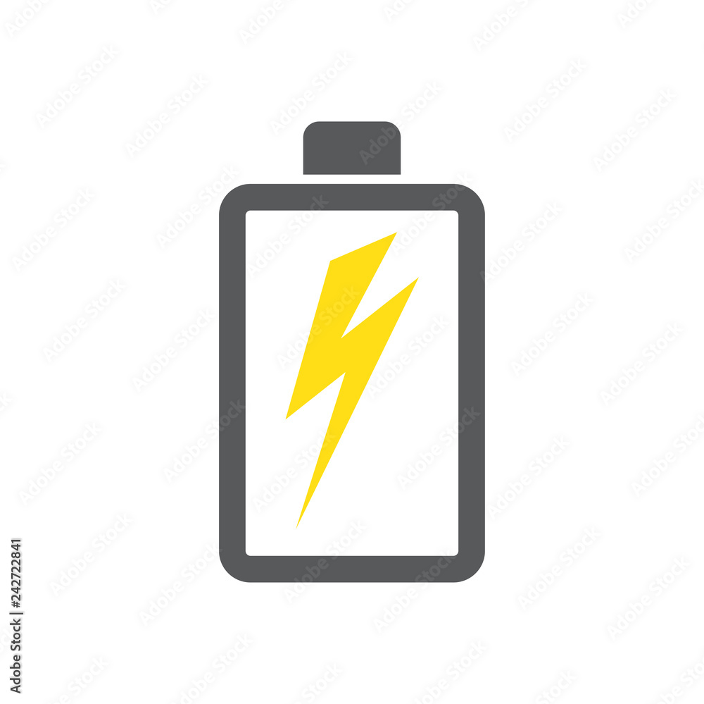 Obraz premium Battery icon on white background for graphic and web design, Modern simple vector sign. Internet concept. Trendy symbol for website design web button or mobile app
