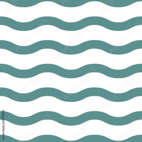 Seamless wave lines pattern blue and white. Design for wallpaper, fabric, textile, wrapping. Simple background
