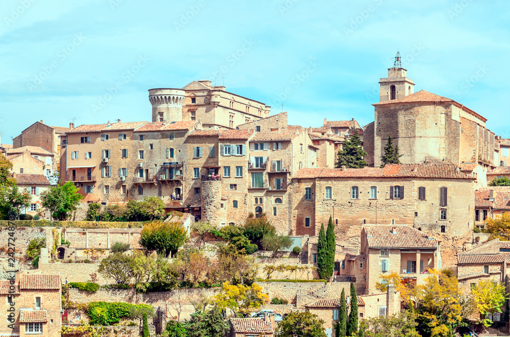 Gordes village in France on a cloudy day Gordes village in France on a cloudy day