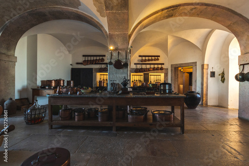 The kitchen of the Pena palace, Sintra, Portugal