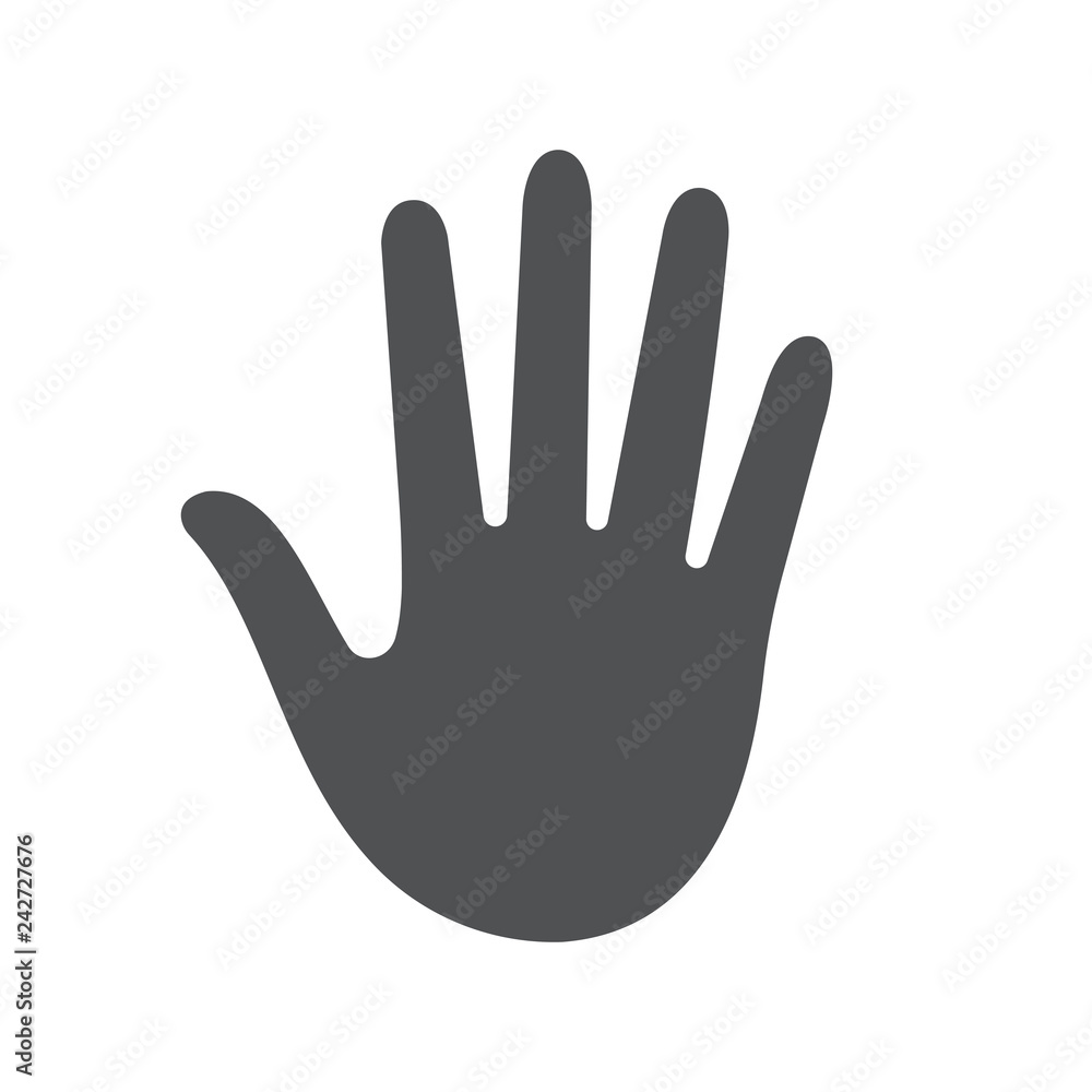 Fototapeta premium Hand stop icon. Vector illustration