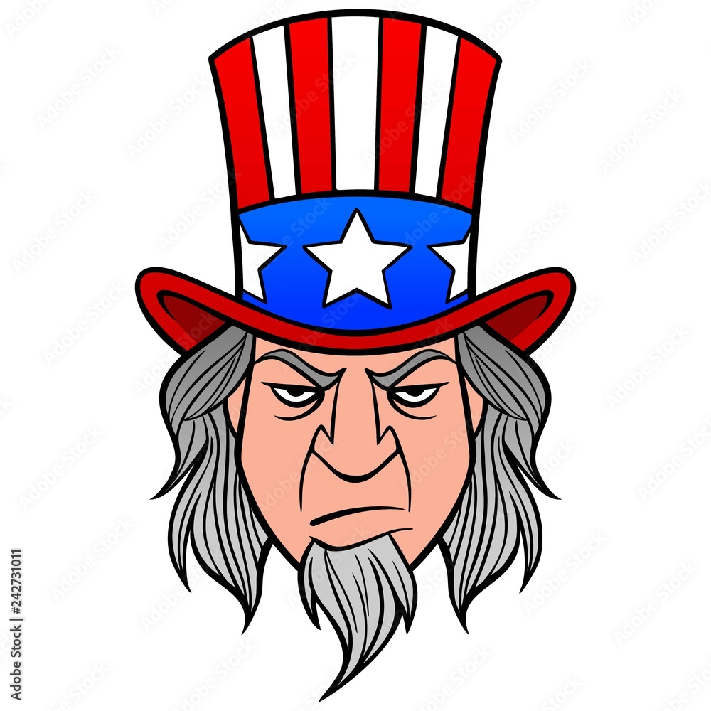 Uncle Sam - A vector cartoon illustration of a Uncle Sam mascot. Stock  Vector | Adobe Stock