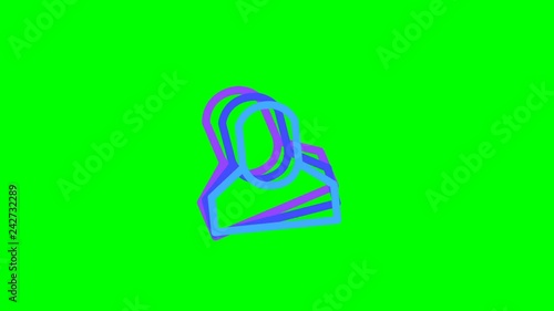 Looped animation on a green background. For videos and sites.