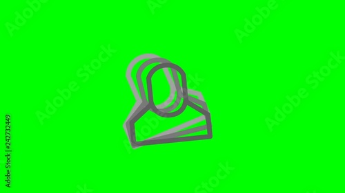 Looped animation on a green background. For videos and sites.