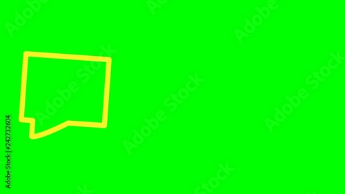 Looped animation on a green background. For videos and sites.