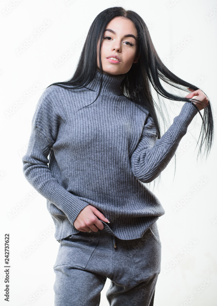 Warm comfortable clothes. Casual style fashion for every day