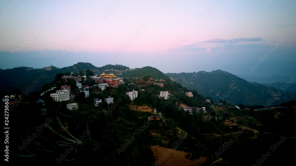 custom made wallpaper toronto digitalAncient buddhist monastery in Himalayas Nepal from air