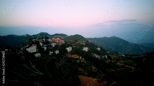 Wallpaper Mural Ancient buddhist monastery in Himalayas Nepal from air Torontodigital.ca